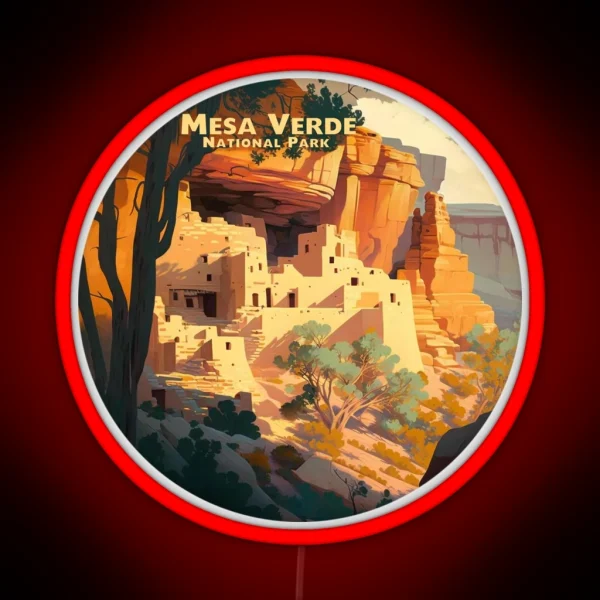 Mesa Verde National Park RGB Neon Sign