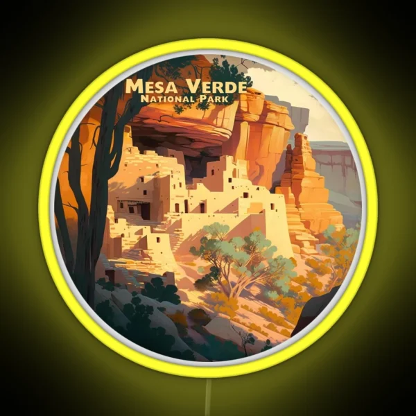 Mesa Verde National Park RGB Neon Sign