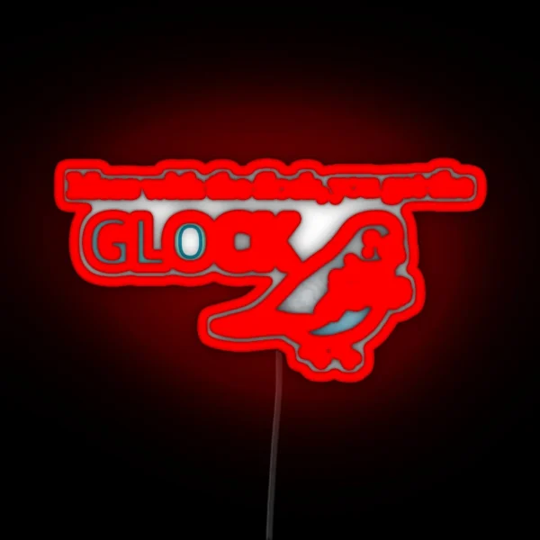 Mess With The Flock You Get The GLOCK RGB Neon Sign