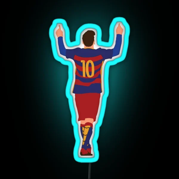 Messi Celebration RGB Neon Sign
