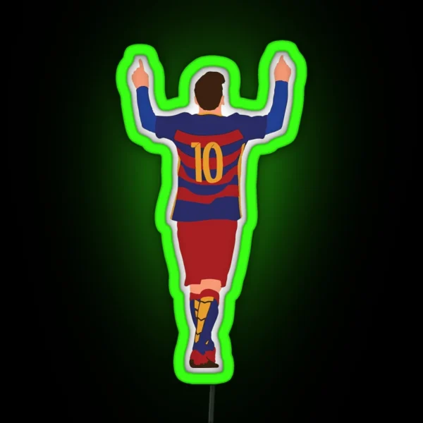 Messi Celebration RGB Neon Sign