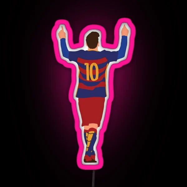 Messi Celebration RGB Neon Sign