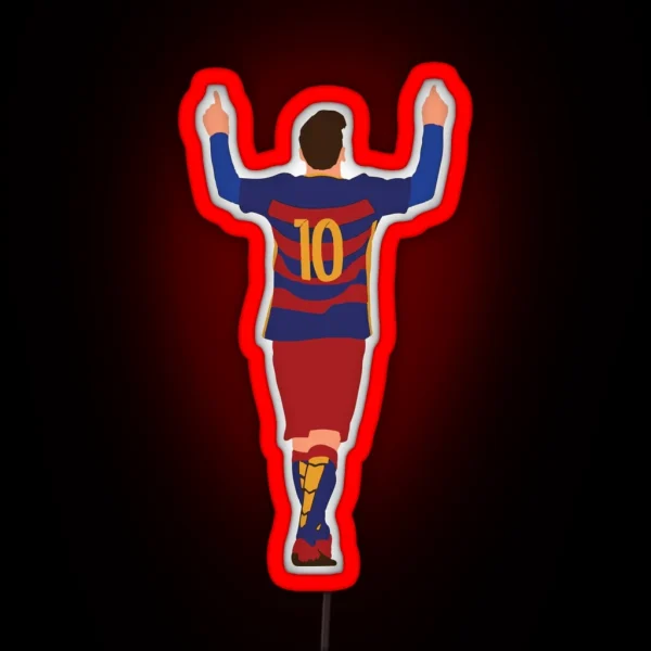 Messi Celebration RGB Neon Sign