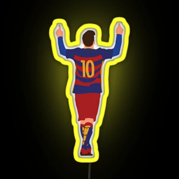 Messi Celebration RGB Neon Sign