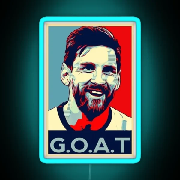 Messi Goat RGB Neon Sign
