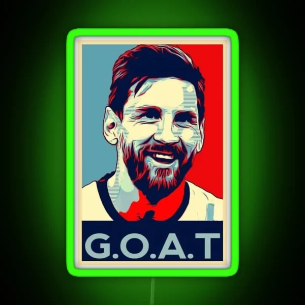 Messi Goat RGB Neon Sign
