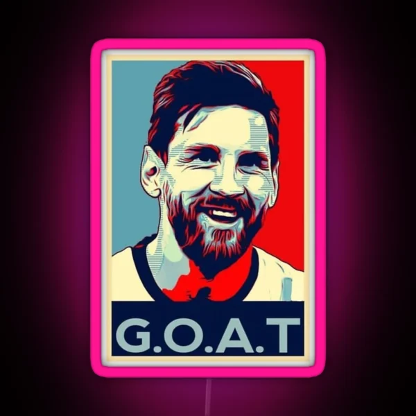 Messi Goat RGB Neon Sign