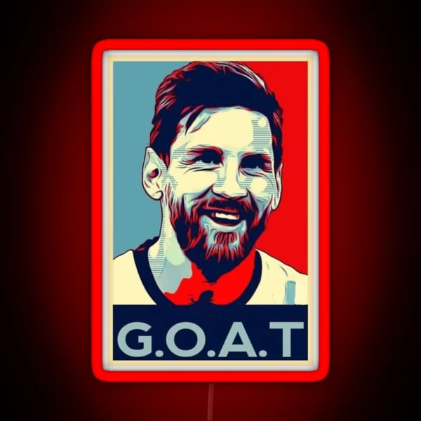 Messi Goat RGB Neon Sign