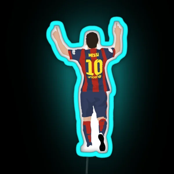 Messi Minimalist Design RGB Neon Sign