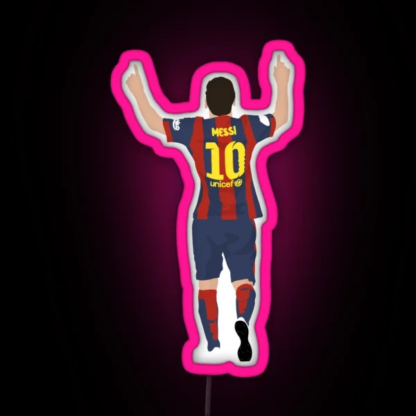 Messi Minimalist Design RGB Neon Sign