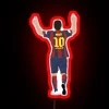 Minimalist Lionel Messi fan decorative LED neon sign in RGB.