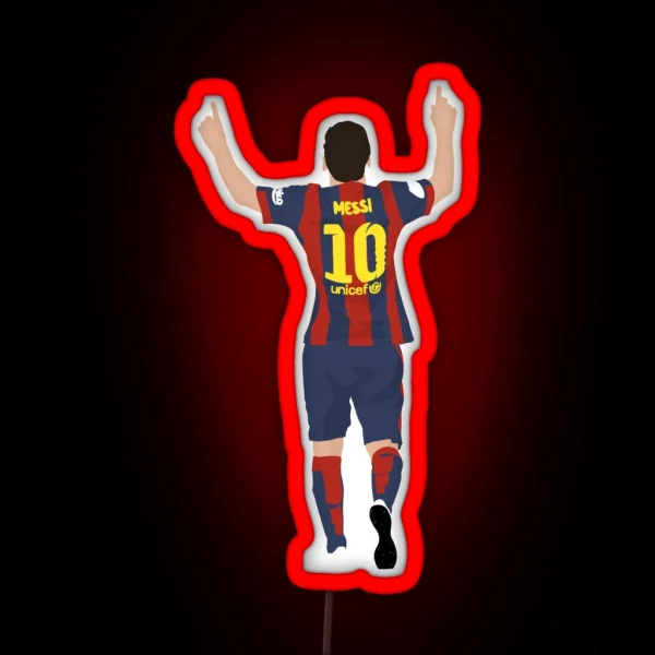 Messi Minimalist Design RGB Neon Sign