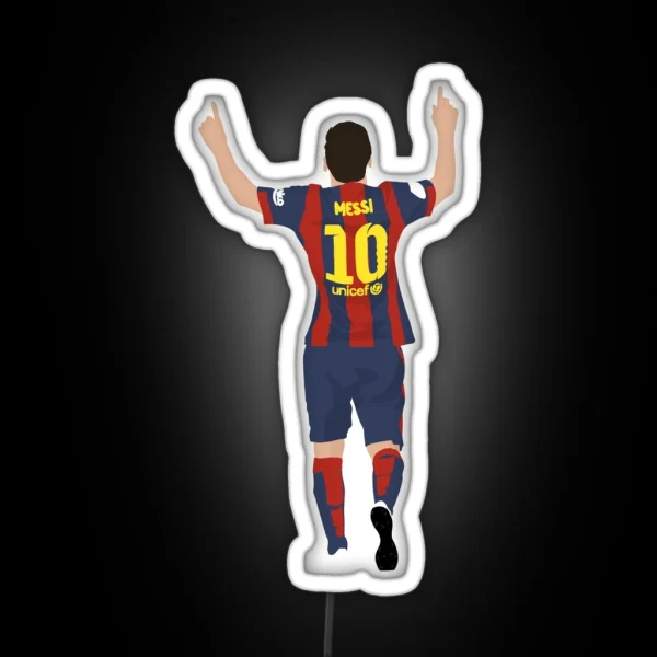 Messi Minimalist Design RGB Neon Sign