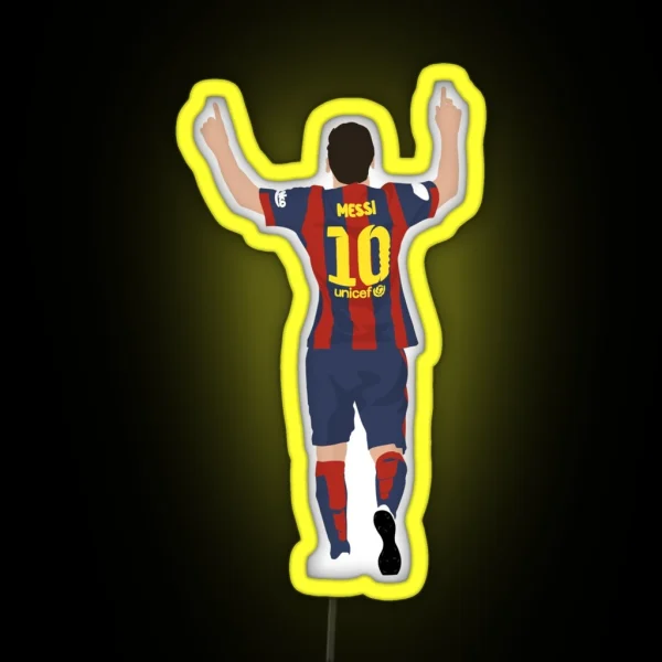 Messi Minimalist Design RGB Neon Sign