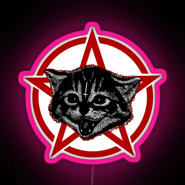 Metal Music Cat RGB Neon Sign