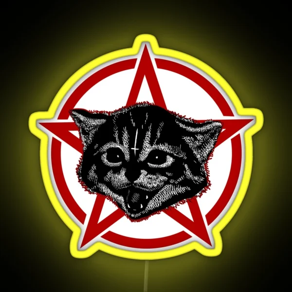 Metal Music Cat RGB Neon Sign