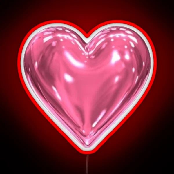 Metallic Heart RGB Neon Sign