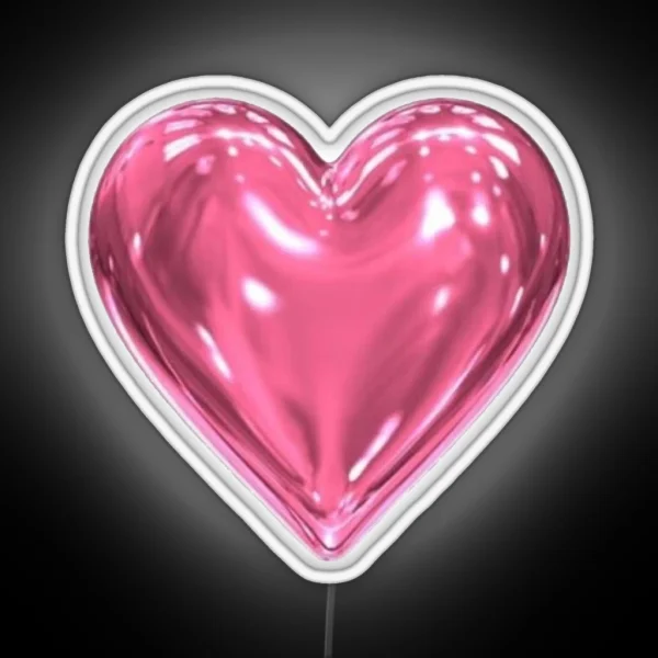 Metallic Heart RGB Neon Sign