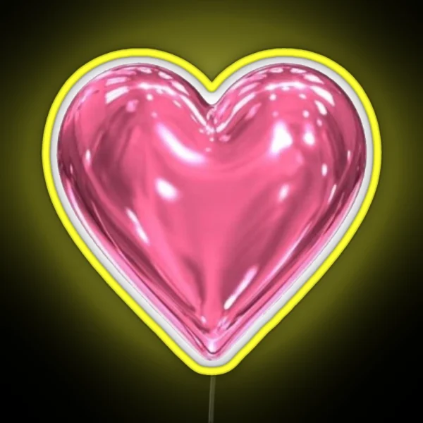 Metallic Heart RGB Neon Sign