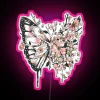 Dynamic color-changing LED art display with mesmerizing RGB lighting effects