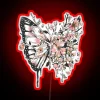 Vibrant Neon Art Piece with Color-Changing Metamorphic Shape Design