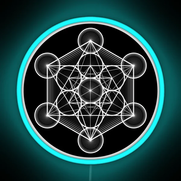 Metatron S Cube In Black RGB Neon Sign