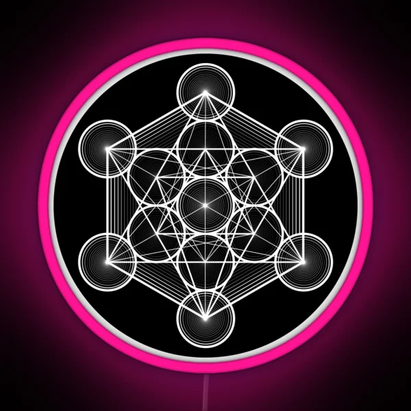 Metatron S Cube In Black RGB Neon Sign