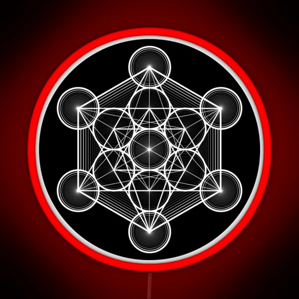 Metatron S Cube In Black RGB Neon Sign