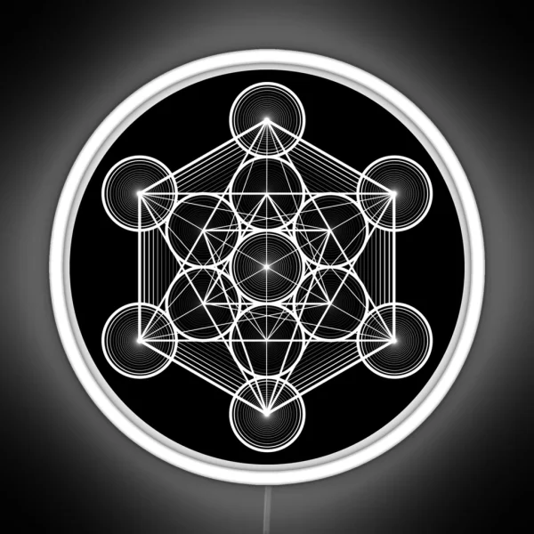 Metatron S Cube In Black RGB Neon Sign