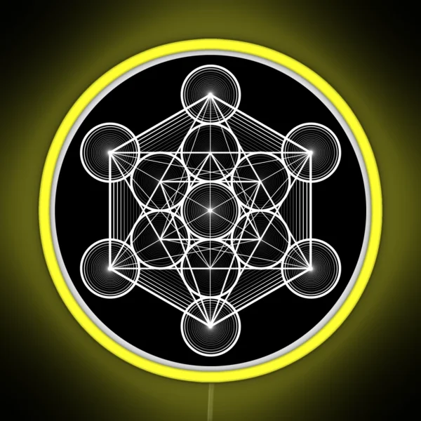 Metatron S Cube In Black RGB Neon Sign