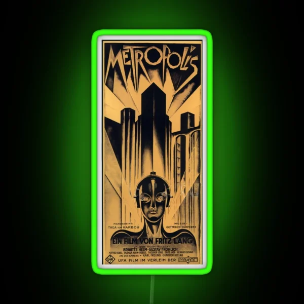 Metropolis Fritz Lang Movie RGB Neon Sign