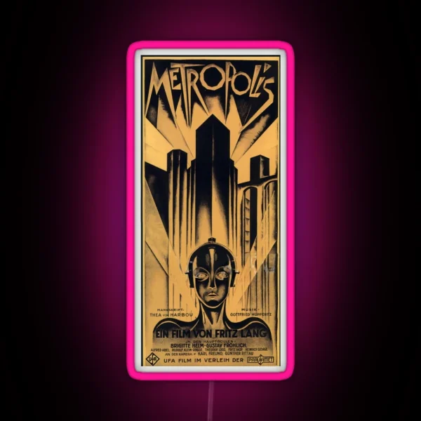 Metropolis Fritz Lang Movie RGB Neon Sign