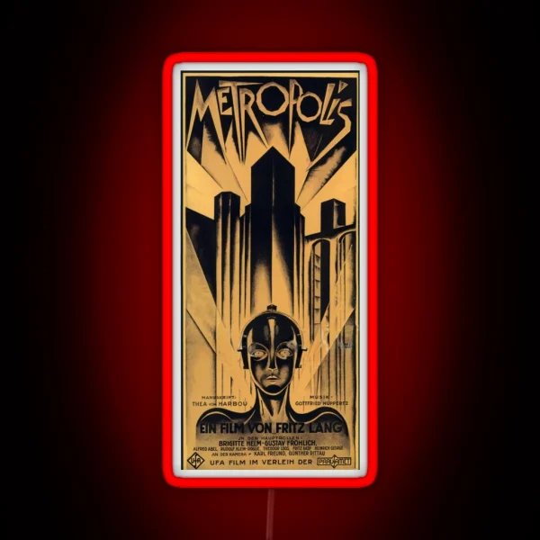 Metropolis Fritz Lang Movie RGB Neon Sign