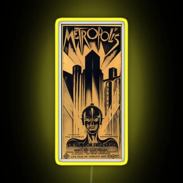 Metropolis Fritz Lang Movie RGB Neon Sign