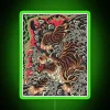 RGB neon sign featuring colorful cat design in modern style.