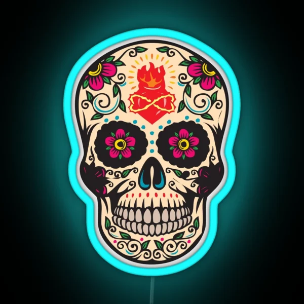 Mexican Scull RGB Neon Sign