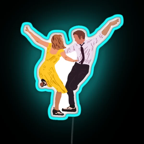 Mia And Sebastian Tap Dance RGB Neon Sign