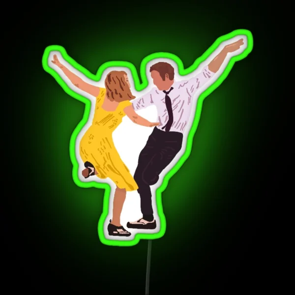 Mia And Sebastian Tap Dance RGB Neon Sign