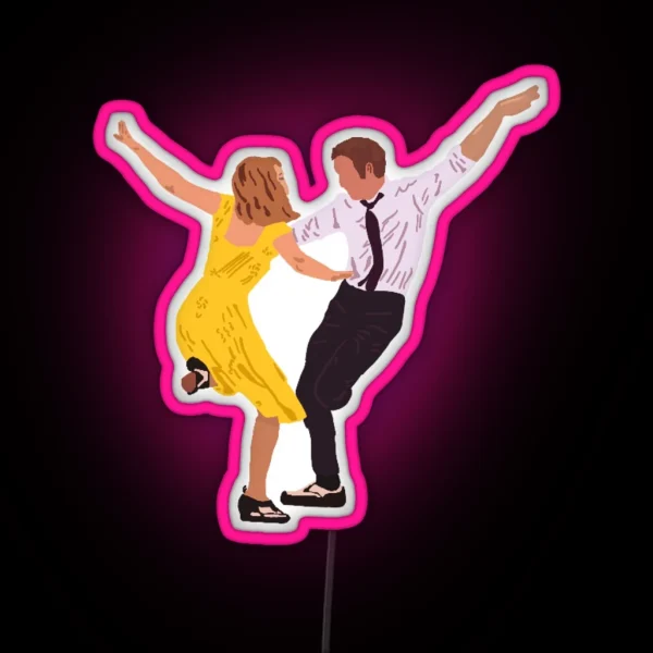 Mia And Sebastian Tap Dance RGB Neon Sign