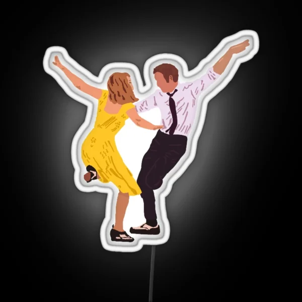 Mia And Sebastian Tap Dance RGB Neon Sign