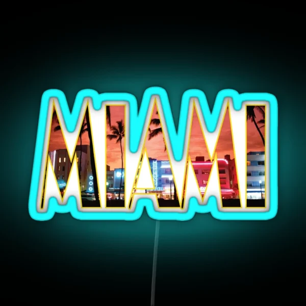 Miami RGB Neon Sign