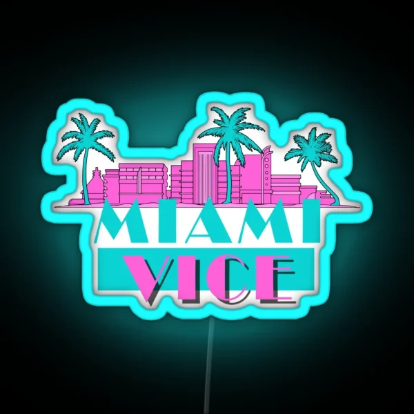 Miami Vice 80s RGB Neon Sign