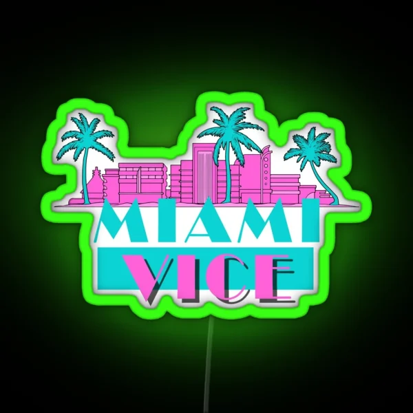 Miami Vice 80s RGB Neon Sign