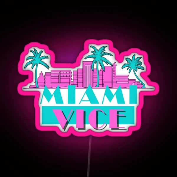 Miami Vice 80s RGB Neon Sign