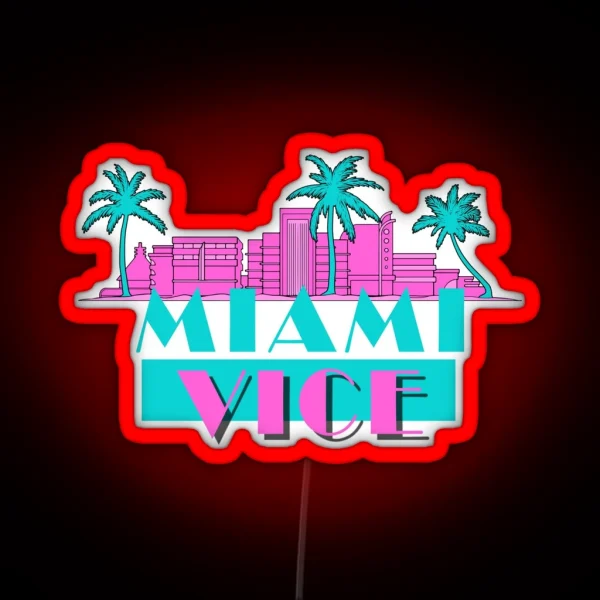 Miami Vice 80s RGB Neon Sign