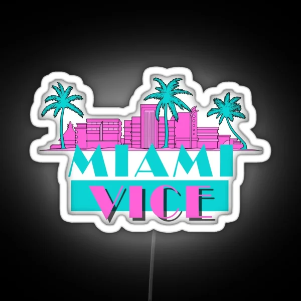 Miami Vice 80s RGB Neon Sign