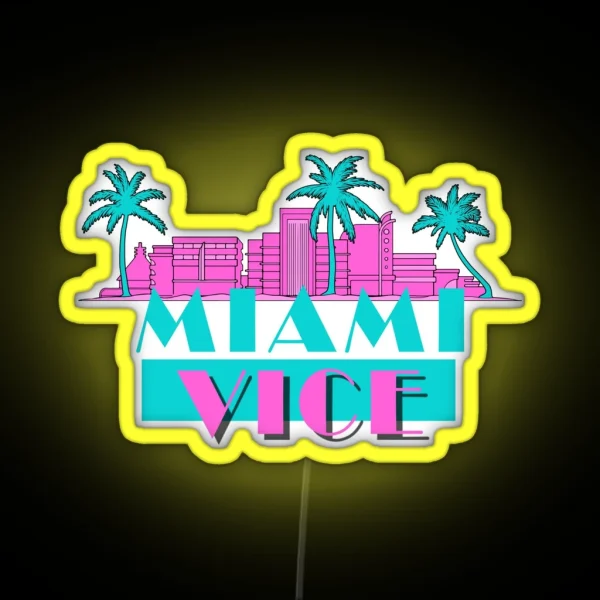 Miami Vice 80s RGB Neon Sign