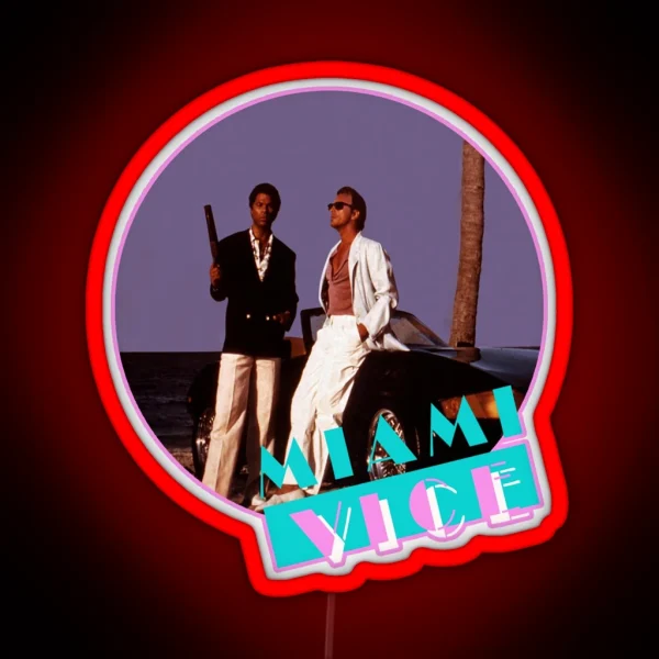 Miami Vice Retro RGB Neon Sign