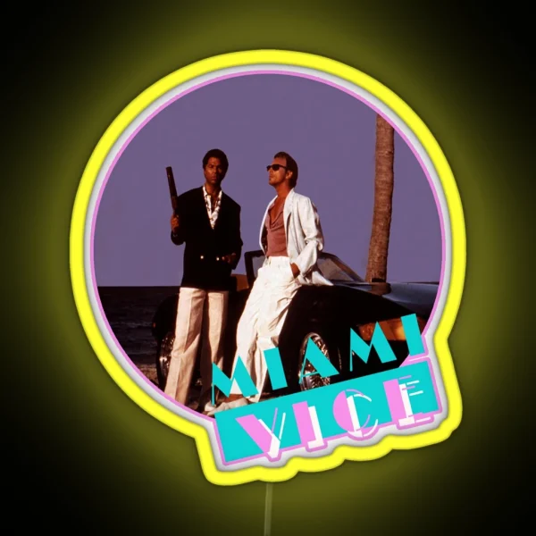 Miami Vice Retro RGB Neon Sign