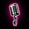 Vibrant Mic RGB Color Changing Neon Sign Wall Decoration Artwork Display